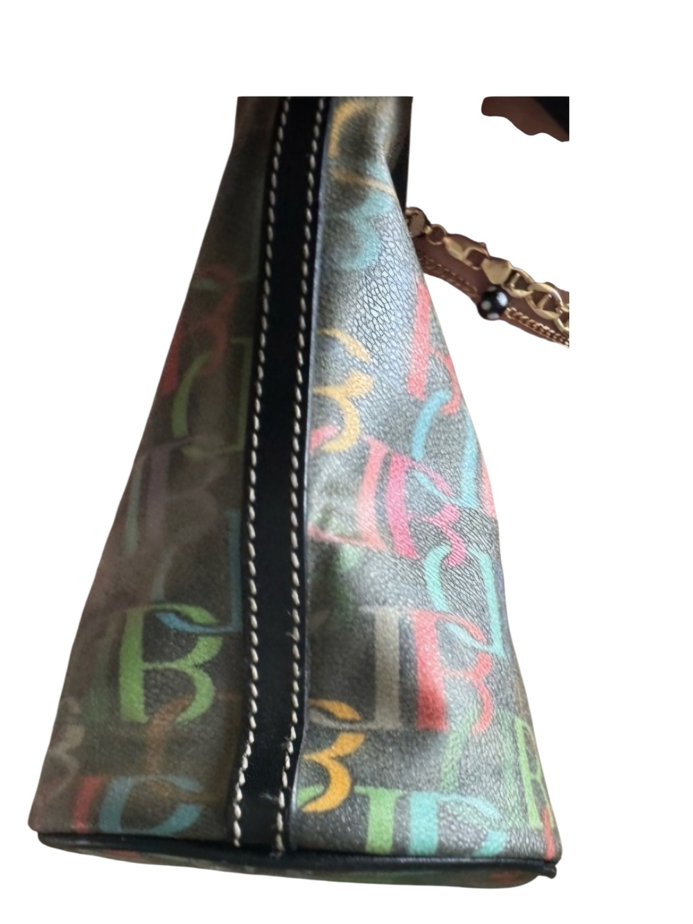 Dooney & Bourke "It" Collection Multicolor Monogram Hobo Bag GUC - Picture 5 of 7